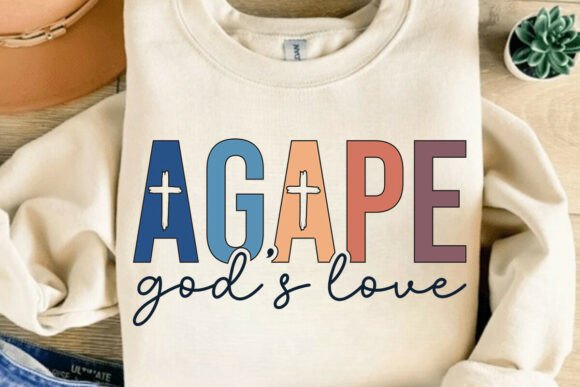 Agape God s Love Christian Grace SVG Graphics for T-Shirt Designs