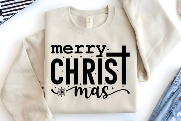 Boho Christian Merry Christmas SVG PNG Graphics & T-Shirt Designs