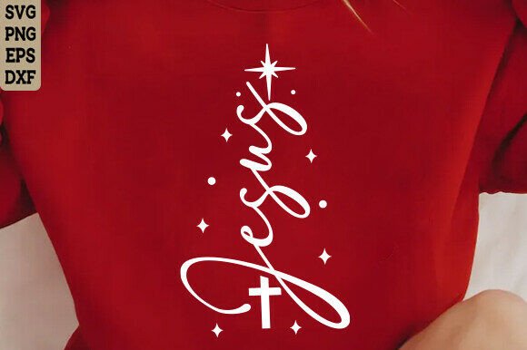 Christian Christmas SVG & Jesus Tree SVG T-Shirt Graphics