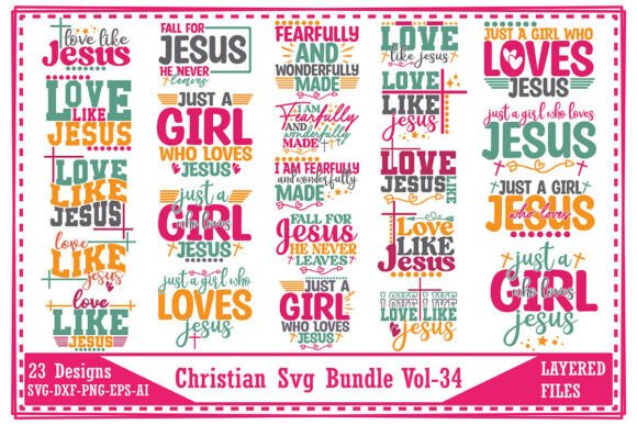 Christian Svg Bundle Vol-34: Graphics & T-Shirt Designs