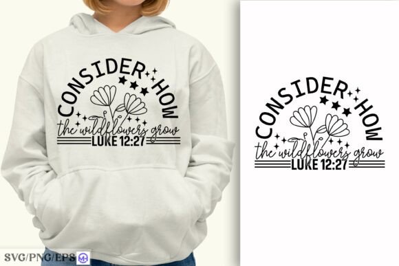 Christian Wildflowers Minimal SVG PNG for Graphics & T-Shirt Designs