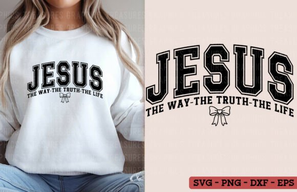 Coquette Christian SVG PNG Jesus Faith: Graphics & T-Shirt Designs