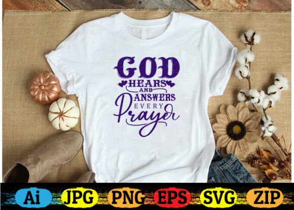 Faith Quote Christian T-shirt Graphics & T-Shirt Designs