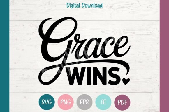 Grace Wins: SVG Jesus Graphics for T-Shirt Designs