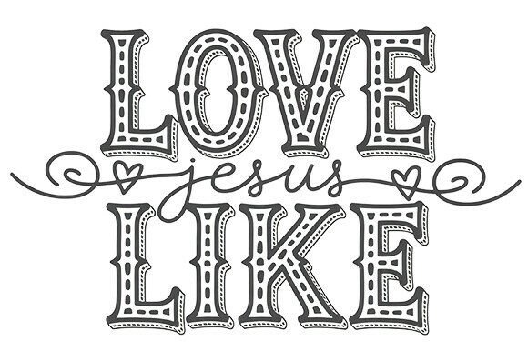 Love Like Jesus PNG Graphic for T-Shirt Designs