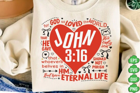 Retro John 3:16 Graphics & T-Shirt Designs